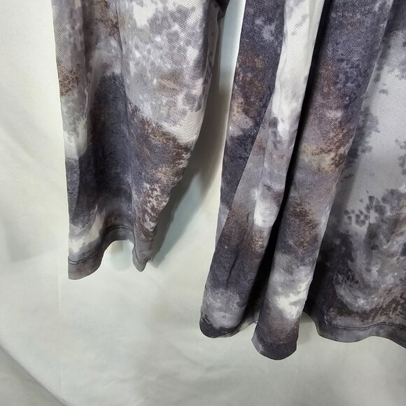 LOGO by Lori Goldstein Black and Gray Button Down Shirt - Picture 4 of 10